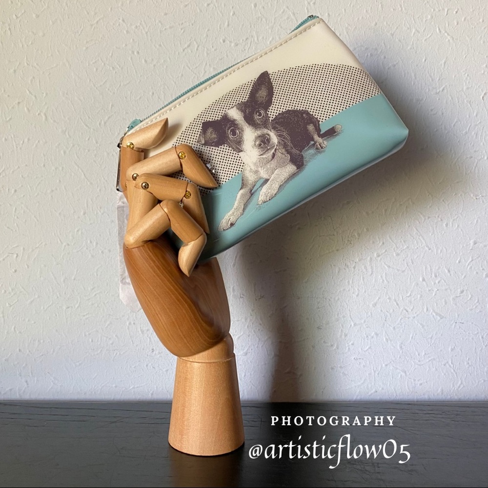 NEW! Modern Zip Pouch Etched Dog by Catseye London
